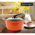 韓國原裝進口ROICHEN頂級陶瓷萬用不沾料理鍋具組(玻璃鍋蓋系列) (18公分)