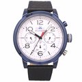 Tommy 美國時尚三眼流行腕錶-藍錶殼-1791235