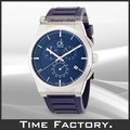 【時間工廠】 全新 CK Calvin Klein 靜謐藍 橡膠帶 水晶玻璃 三眼計時錶 K2S371VN