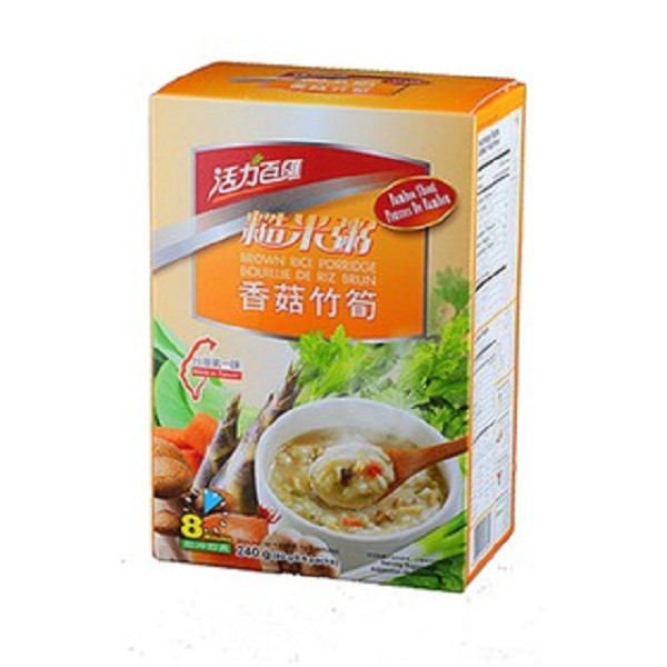 活力百匯 香菇竹筍糙米粥40公克×6包/盒