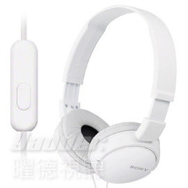 【曜德視聽】SONY MDR-ZX110AP 白色 簡約摺疊 耳罩式耳機 線控通話 ★免運★送收納袋★