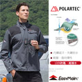 【EasyMain 衣力美】男新款 Polartec® Wind Bloc 頂級超輕防風吸汗透氣外套.彈性風衣夾克.登山健行機能保暖外套/C1691 灰