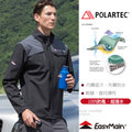 【EasyMain 衣力美】男新款 Polartec® Wind Bloc 頂級超輕防風吸汗透氣外套.彈性風衣夾克.登山健行機能保暖外套/C1691 黑
