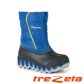 義大利TREZETA】 女中筒保暖雪鞋藍16451 雪靴(內厚鋪毛) 防滑鞋底.雪地