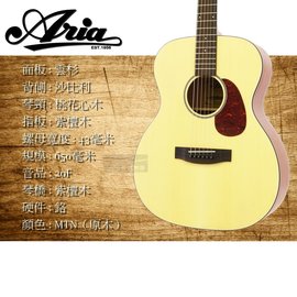 【非凡樂器】Aria 日本專業品牌打造 101-MTN 民謠吉他/初學者必備/限時加贈初學者套裝