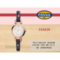CASIO 時計屋 FOSSIL手錶 ES4026 女錶 石英錶 皮革錶帶 防水 強化玻璃鏡面 全新 保固 開發票