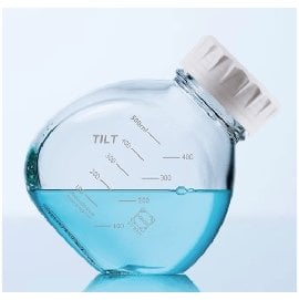 《DWK》DURAN 德製 TILT 傾斜型細胞培養瓶 GL56 500ML【1支】 耐熱玻璃瓶 試藥瓶 收納瓶
