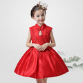 《童伶寶貝》BC001-秋冬過年必穿服裝.女童紅色喜氣背心旗袍裙.洋裝