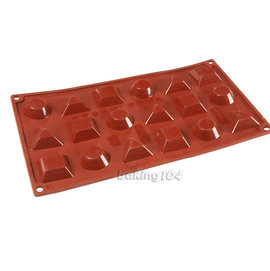 義大利 Pavoni 多連矽膠模 幾何圖形 三角 圓柱 方形 蛋糕模 慕斯模 果凍模 點心模 巧克力模 PV FR071