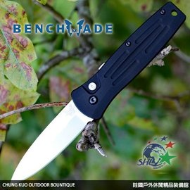 【詮國】Benchmade 美國蝴蝶牌 - Mini Stimulus 黑鋁柄彈簧白刃折刀 / 154cm鋼 - 3551