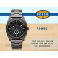 CASIO 時計屋 FOSSIL手錶 FS4662 男錶 石英錶 不鏽鋼錶帶 防水(FS4656 FS4682)