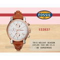CASIO 時計屋 FOSSIL手錶 ES3837 女錶 石英錶 皮革錶帶 防水 防刮礦物 全新品 保固一年 開發票