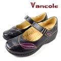 娃娃鞋/寬楦增高休閒鞋/縫線鞋/氣墊鞋/黑/GL916/Vancole凡可利