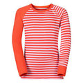 綠卡戶外∕ODLO-瑞士∕『童』銀離子長袖排汗內衣(橘紅/玫瑰粉條紋)10459！保暖 吸濕 排汗 特價