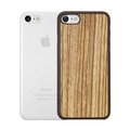 Ozaki O!coat 0.3 Wood + Jelly 2 in 1 iPhone 7 超薄木紋保護殼+超薄霧透保護殼 -班馬木/霧透白