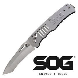 【詮國】SOG - Targa Tanto VG10不鏽鋼折刀 / 不鏽鋼握柄 / TG1001-BX