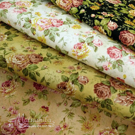 【作口罩必備】日本進口〈棉布〉 花園系列 - 復古花卉 布料 手工DIY 拼布材