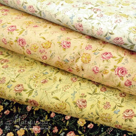 【作口罩必備】日本進口〈棉布〉 花園系列 - 薔薇之戀 布料 手工DIY 拼布材
