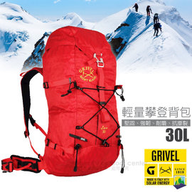 【義大利 Grivel】ZEN 30 輕量技術攀登健行背包30L(彈性束繩可拆卸).登山背包/堅固、強韌、耐磨/ ZAZEN30 紅