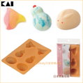 asdfkitty*特價 貝印 鳥.葫蘆.兔矽膠模型-做和菓子.巧克力.果凍.蛋糕.冰塊.手工皂-日本正版商品