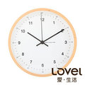 時鐘 Lovel 20cm無印風格原木雙刻度靜音掛鐘 (W723NB-NT)