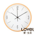 時鐘 Lovel 20cm無印風格經典木框靜音掛鐘(原木) (W72341-NT)