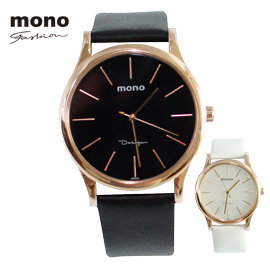 mono 5003B-316 簡單氣質款玫金框簡約錶面質感皮帶手錶