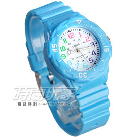 Lotus 時尚錶 日本機蕊 簡單數字活力潮流腕錶 女錶 TP2108L-05A水藍