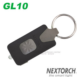 【NEXTORCH】GL10 USB充電LED鑰匙燈(18流明.僅13g).鑰匙圈手電筒.不鏽鋼掛扣/3種發光模式.USB直充/黑