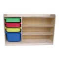 【劍聲幼教】【椴木夾板教具櫃+收納盒(1大3小)】櫃子、收納櫃、教具櫃、櫥櫃、書櫃