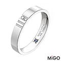 MiGO鋼飾-相伴-鋼飾戒指(男) 對戒 鑽石 藍寶石