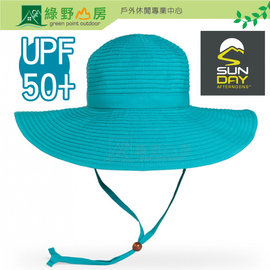 《綠野山房》Sunday Afternoons 美國 女UPF50+ 防曬 海邊 遮陽帽 抗UV可折疊寬簷透氣海灘帽 綠松 SAS2C16009C