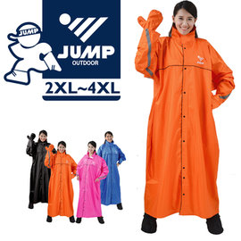 【JUMP】挺好『手套式』前開連身型休閒風雨衣(2XL~4XL)JP6996