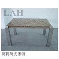 [荷莉荷夫傢俱]A01-T036A大理石餐桌 大理石 桌子 不鏽鋼 白鐵 咖啡網 白色 餐椅