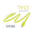 美國品牌 TYLT FLYP-DUO Lightning、Micro USB 2合1 雙向USB充電傳輸線 ( 30cm ) 綠
