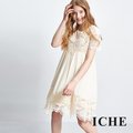 【ICHE 衣哲】3D蕾絲雕花造型洋裝