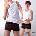 【METTLE】中性深色條紋平口內褲(深紅)