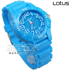 Lotus 時尚錶 繽紛馬卡龍 彩色圓錶 女錶 TP2107M-08粉藍