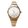Calvin Klein 精簡流線設計手環式女性腕錶-玫瑰金-K6C23646
