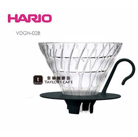 【HARIO】V60 VDGN-02B(黑) 好握玻璃濾杯 (2~4人份)