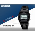 CASIO 手錶專賣店 國隆 B640WB-1A 男錶 電子錶 不銹鋼錶帶 樹脂玻璃 50米防水 LED燈 熱門的復古設計