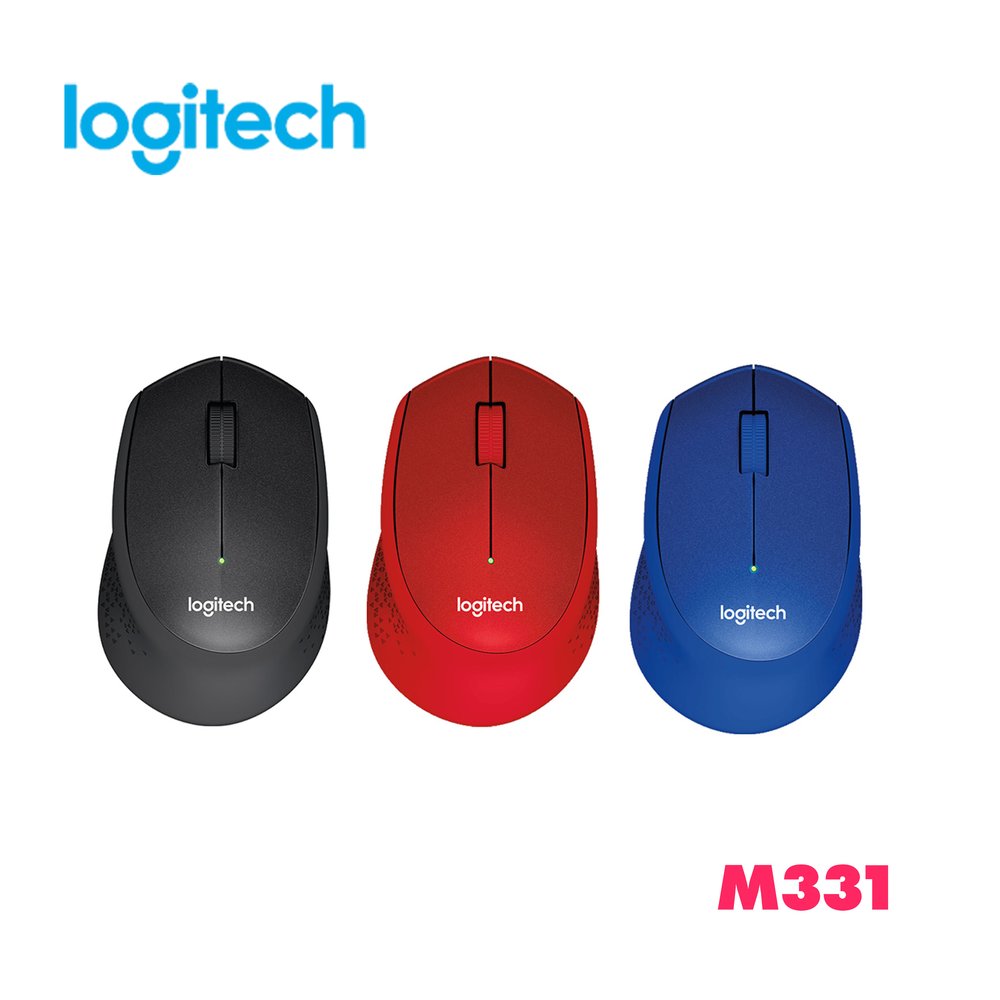 Logitech 羅技 M331 無線靜音滑鼠 【 黑 / 藍 / 紅 】