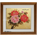 牡丹花/油畫-mar1(羅丹畫廊)含框65X75公分(100％手繪)