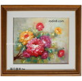 牡丹花油畫-mar5(羅丹畫廊)含框65X75公分(100％手繪)