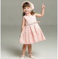 《童伶寶貝》MG037-彌月白色禮服女寶寶嬰兒滿月 粉色禮服 花童 周歲拍照寫真 造型服