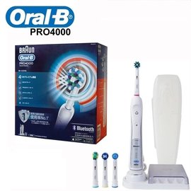 ★勝吉健康生活館★✔贈牙線棒36入/包✔【Oral-B】3D藍芽電動牙刷 PRO4000
