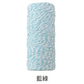 【1768購物網】雙色棉繩(大)(棉線)-藍綠 (6-01509) 線寬1.5mm 每捲長度 100公尺(大捲) 兩包特價