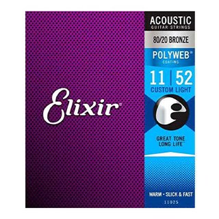 Elixir POLYWEB Acoustic 80/20 Bronze (11-52) 青銅 民謠吉他弦 11025