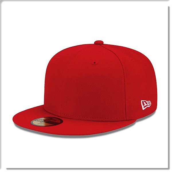 【ANGEL NEW ERA】NEW ERA 經典 素帽 活力紅 59FIFTY 全封帽 素面 簡約 穿搭 潮流 嘻哈
