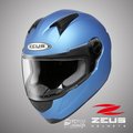 YC騎士生活_ZEUS瑞獅 ZS-811 ZS811 全罩．小帽體 輕量化．內襯全可拆洗．JIS日本安規認證．素色 消光藍